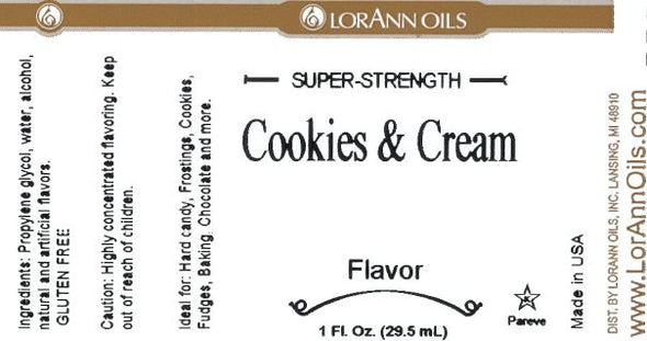 Lorann Super Strength FlavouringCookies & Cream Flavour by Lorann's Oil