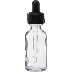 15 ml Clear Boston Round Glass Child Resistant Dropper Bottle1.69Fusion Flavours  