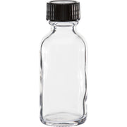 30 ml Clear Boston Round Glass Bottle With Black Cap1.59Fusion Flavours