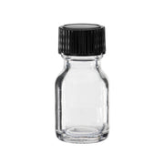 5 ml Clear Boston Round Glass Bottle With Black Cap1.39Fusion Flavours