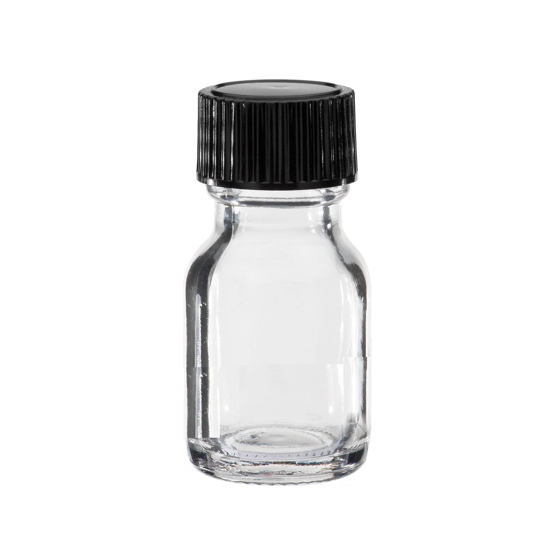 5 ml Clear Boston Round Glass Bottle With Black Cap1.39Fusion Flavours