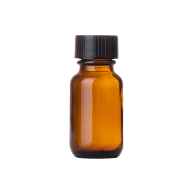 5 ml Amber Boston Round Glass Bottle w/ Black Cap1.29Fusion Flavours  