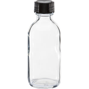 60 ml Clear Boston Round Glass Bottle With Black Cap1.79Fusion Flavours  