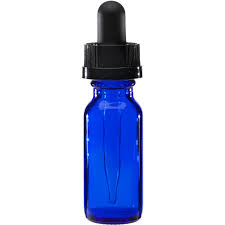 15 ml Cobalt Blue Boston Round Glass Child Resistant Dropper Bottle1.69Fusion Flavours