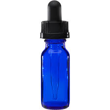 15 ml Cobalt Blue Boston Round Glass Child Resistant Dropper Bottle1.69Fusion Flavours  