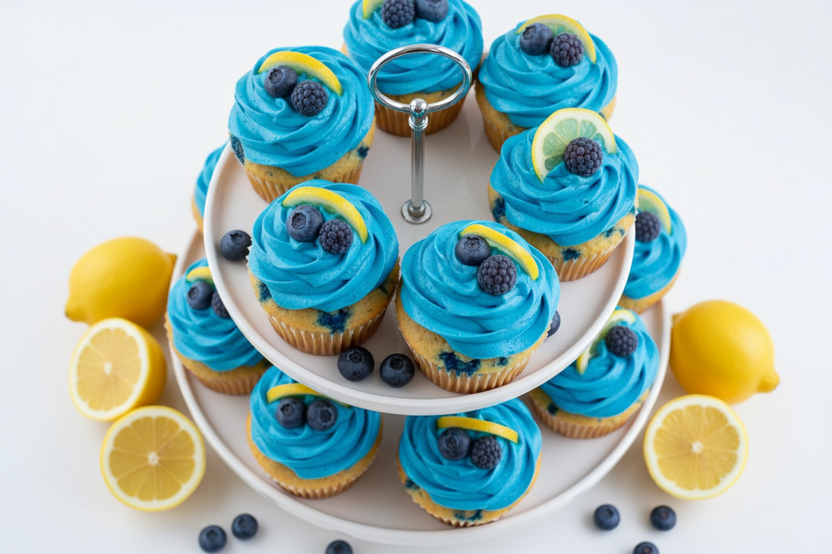 Blue Raspberry Lemonade Cupcakes | Summer Dessert Recipe
