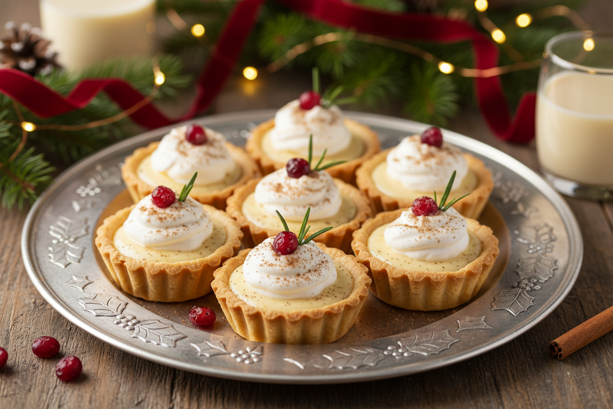 Eggnog Cream Tartlets