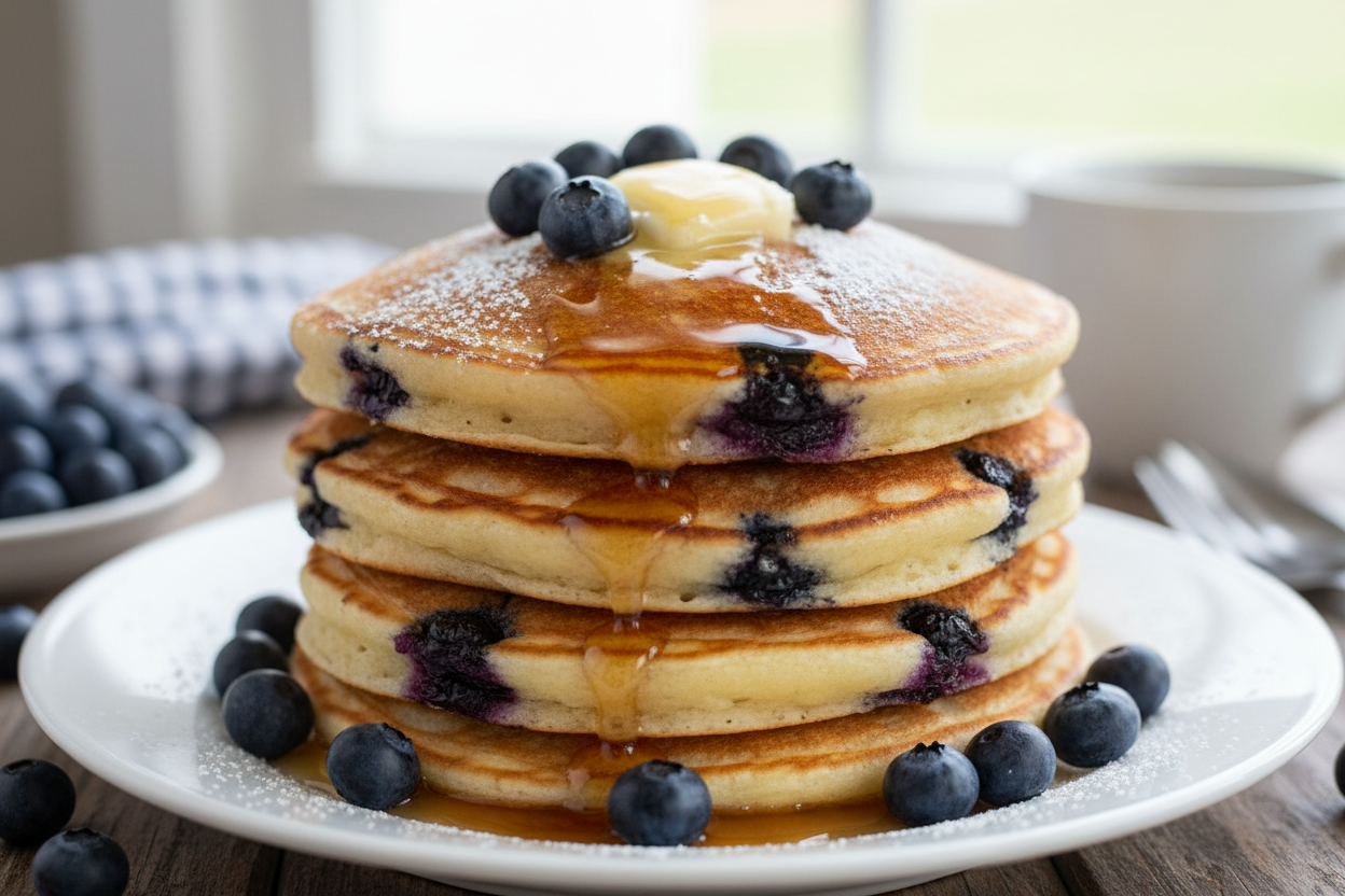 Fluffy Blueberry Bliss Pancakes