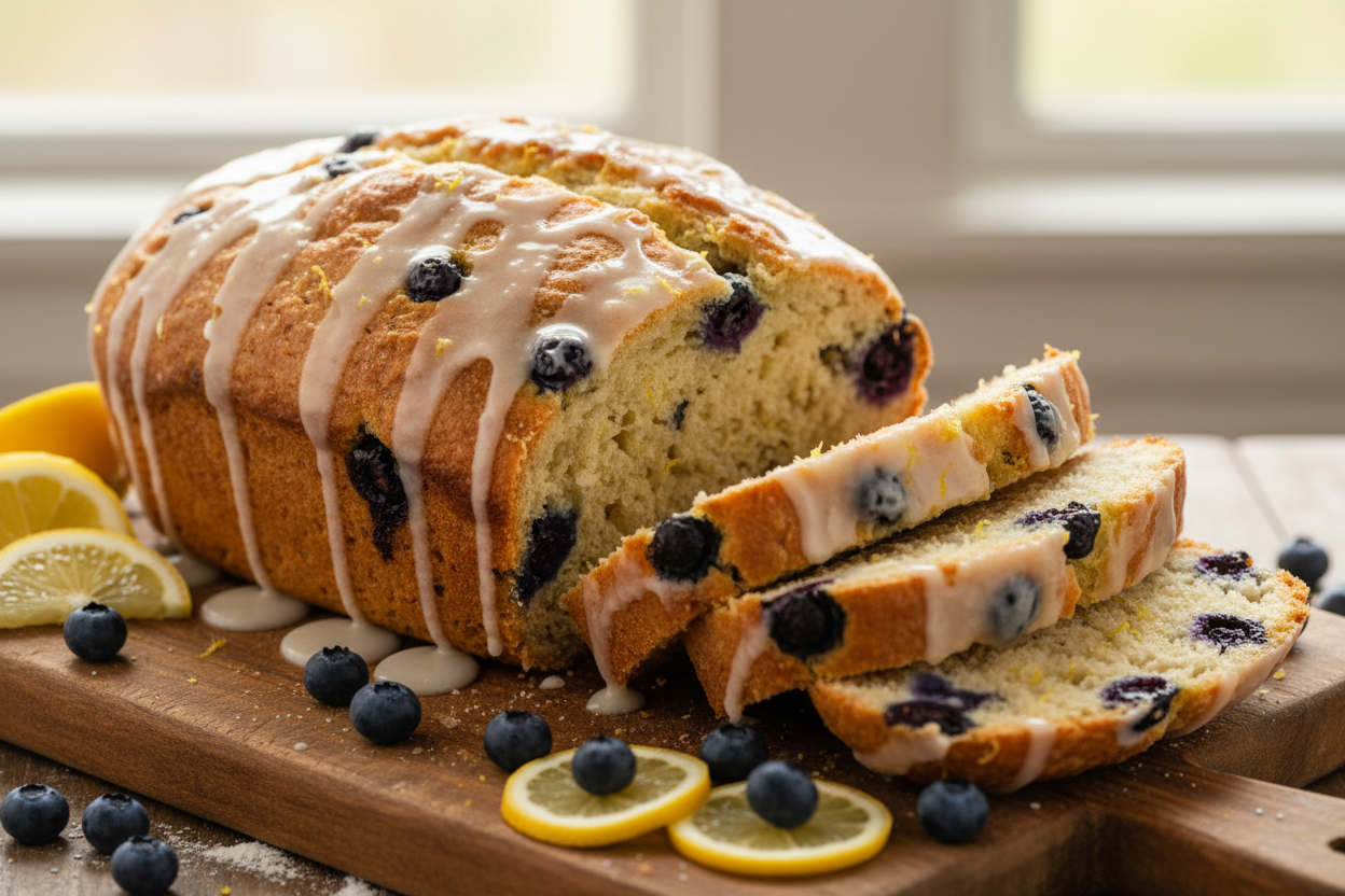 Lemon Blueberry Sourdough Discard Loaf
