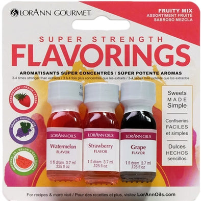 Lorann Super Strength Flavouring3 Pack / 1 Dram - Fruity Mix by Lorann's Oil
