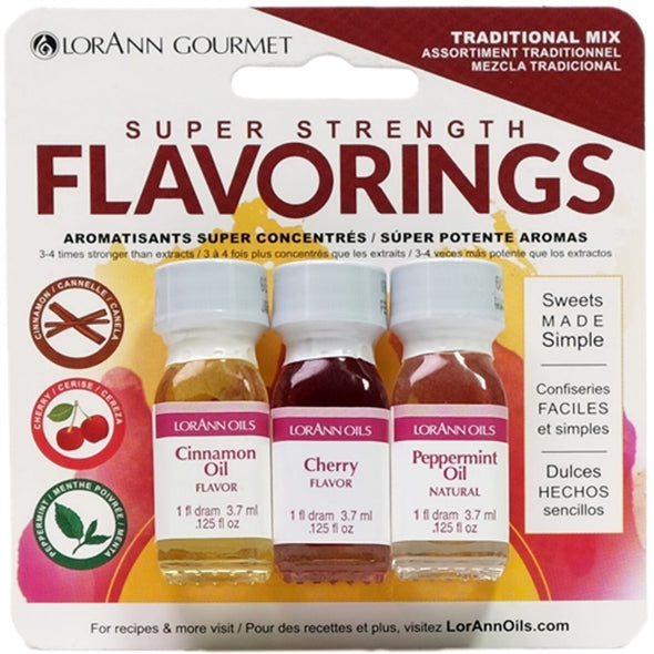 Lorann Super Strength Flavouring3 Pack / 1 Dram - Traditional Mix by Lorann's Oil