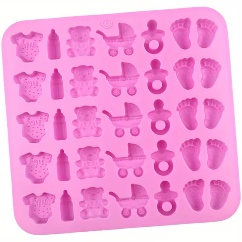 Baby Shower Silicone Mold - 35 Cavity Baby Theme Chocolate Mold