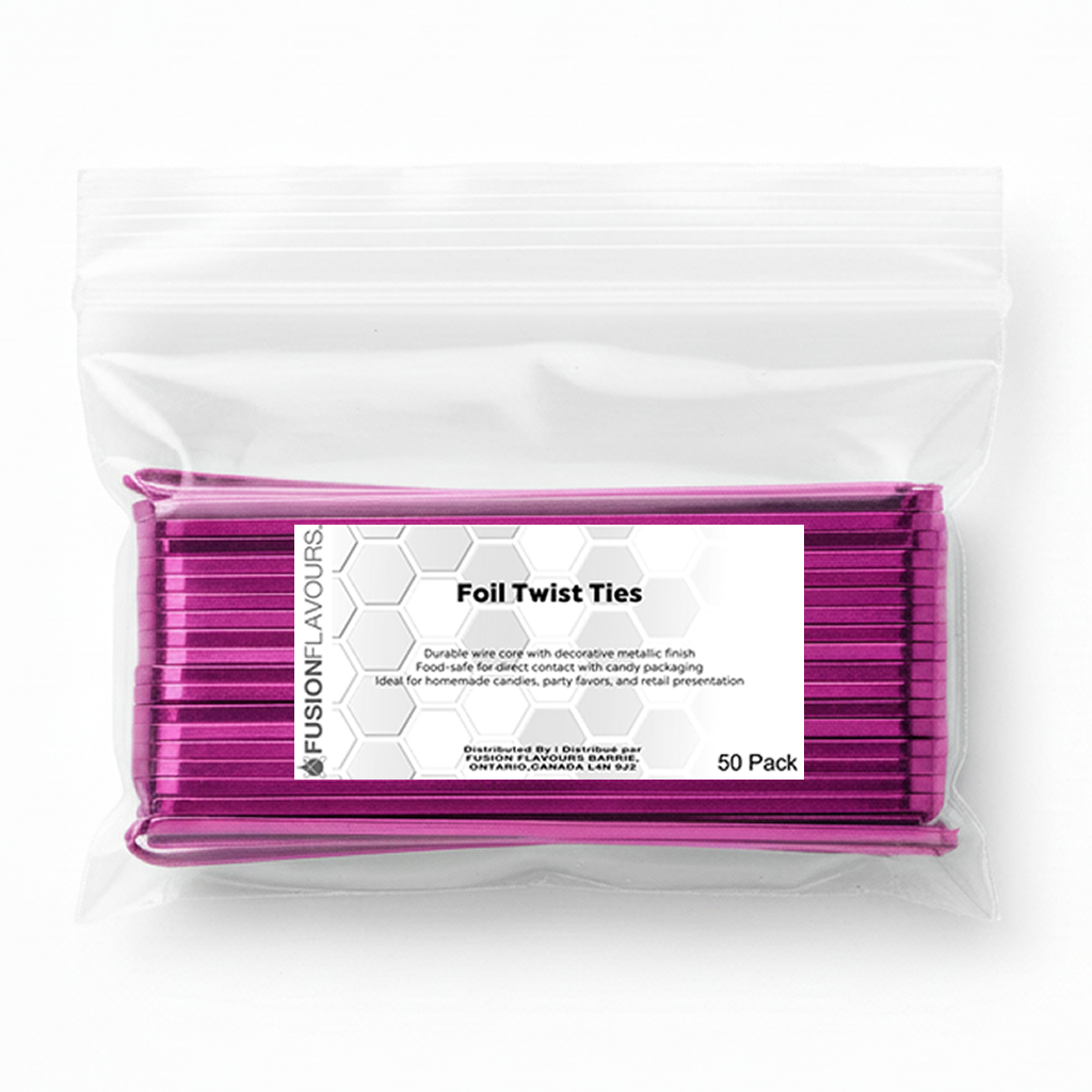 Twist Ties, Magenta 50 pack