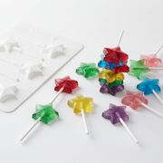 Mold with finished star lollipops