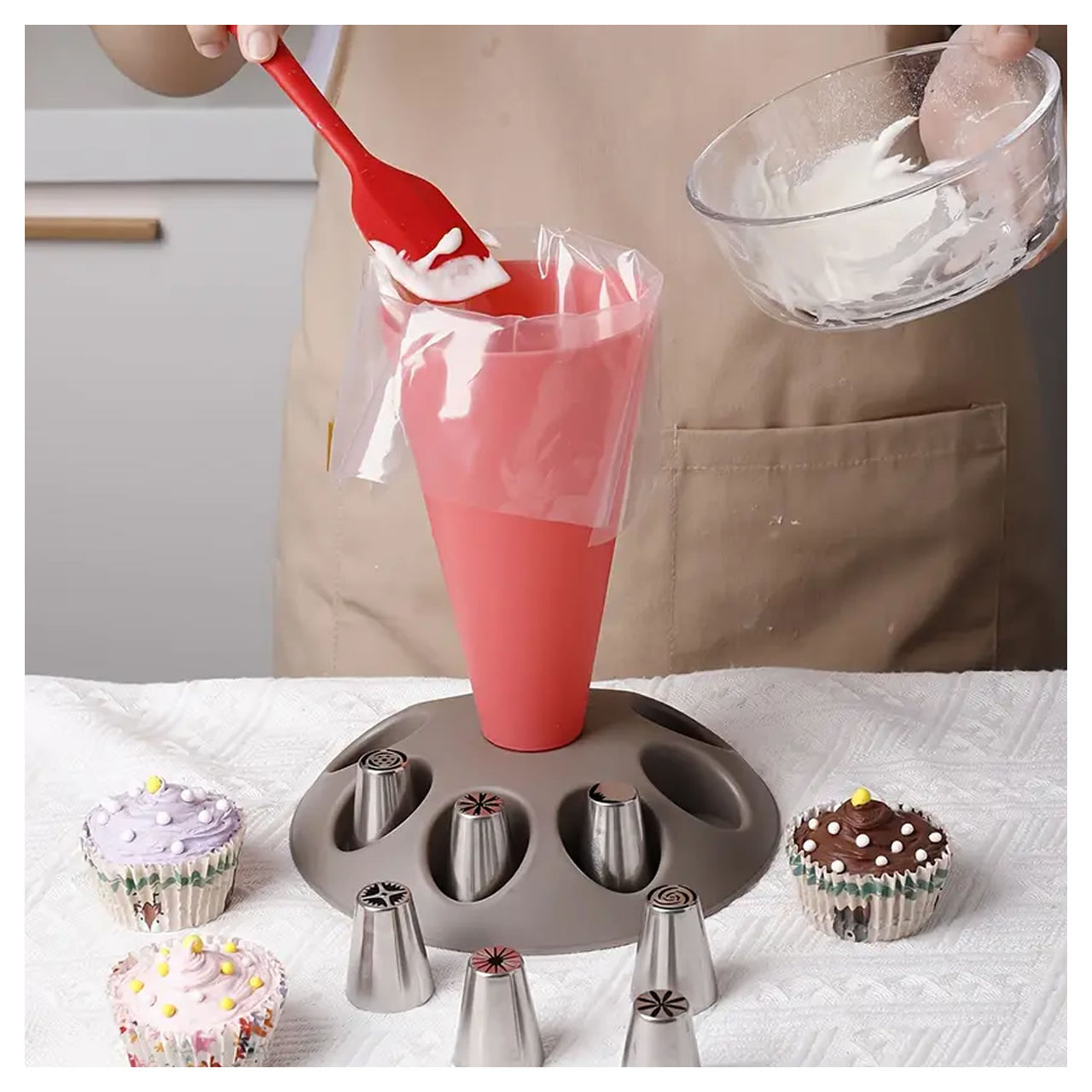 Acrylic Piping Bag Stand