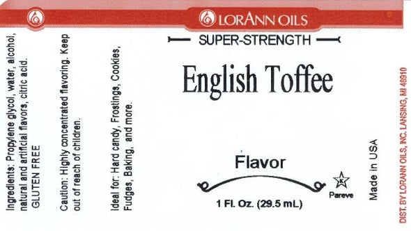 Lorann Super Strength FlavouringEnglish Toffee Flavour by Lorann's Oil