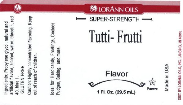 Lorann Super Strength FlavouringTutti - Frutti by Lorann