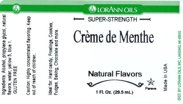 Lorann Super Strength FlavouringCreme De Menthe, Natural Flavour by Lorann's Oil