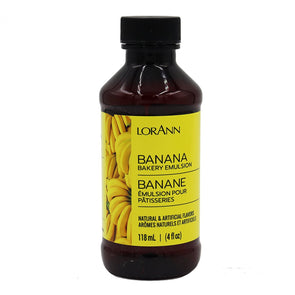 Lorann Super Strength FlavouringBanana, Bakery Emulsion 4 oz.