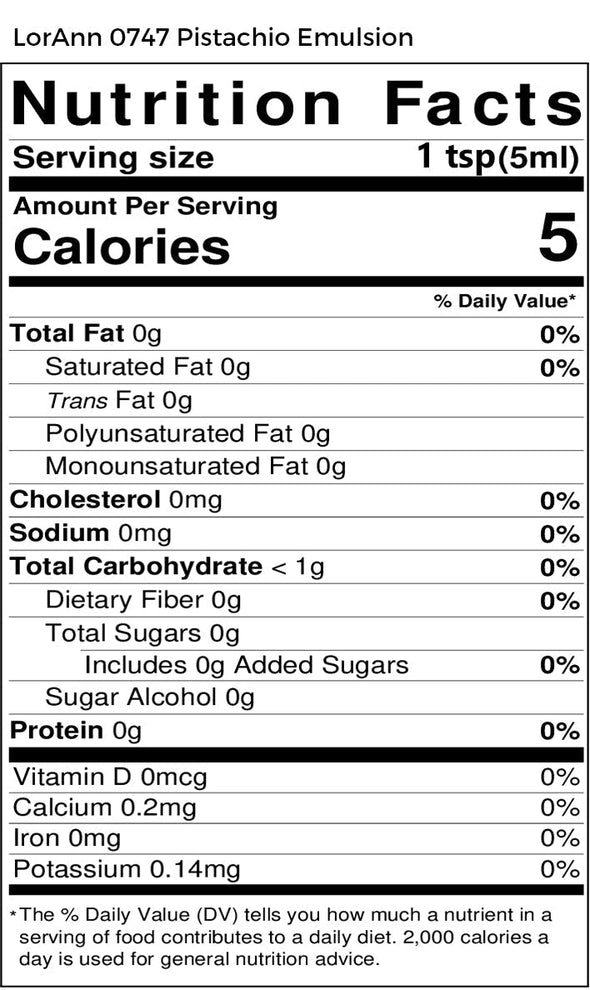 Lorann Super Strength FlavouringPistachio, Bakery Emulsion 4 oz.