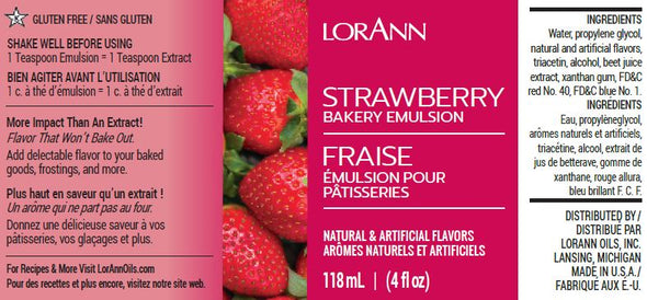 Strawberry, Bakery Emulsion 4 oz.8.99Fusion Flavours  