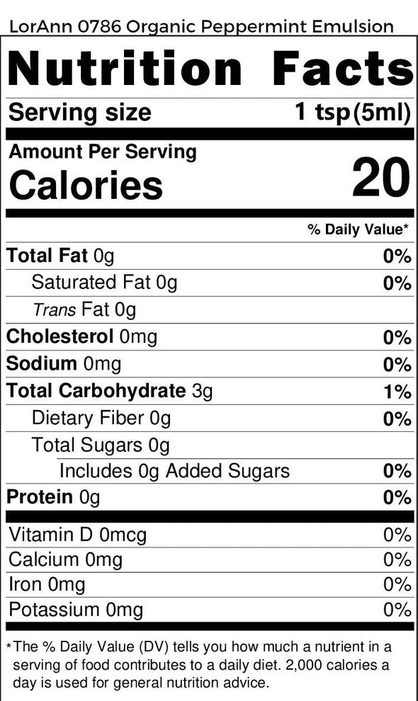 Organic Peppermint, Bakery Emulsion 4 oz.14.99Fusion Flavours  