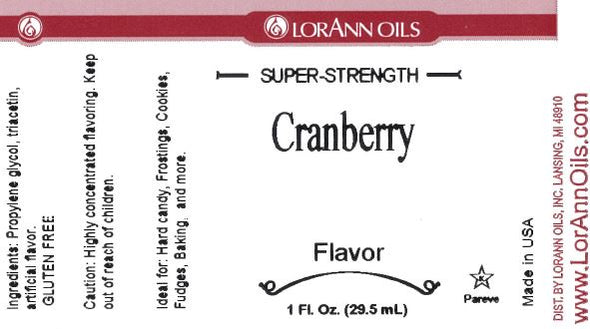 Lorann Super Strength FlavouringCranberry Flavour by Lorann's Oil