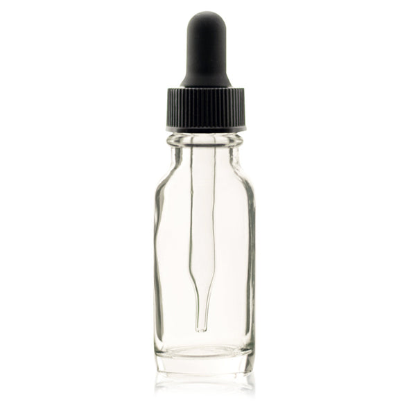 Dropper Bottles15 ml Clear Boston Round Glass Dropper Bottle