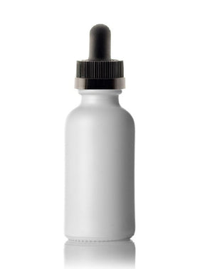 Dropper Bottles30 mL White Boston Round Glass Child Resistant Dropper Bottle