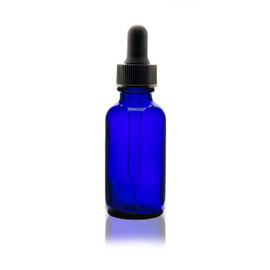 Dropper Bottles30 ml Cobalt Blue Boston Round Glass Dropper Bottle