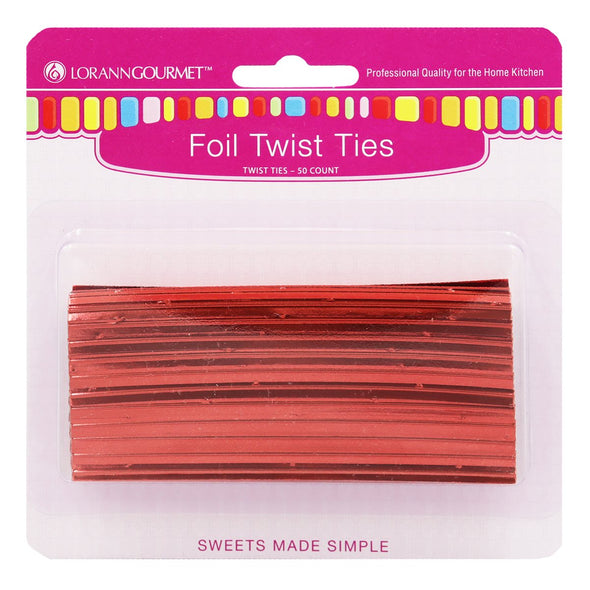 Twist Ties, Red 50 pack  - LorAnn