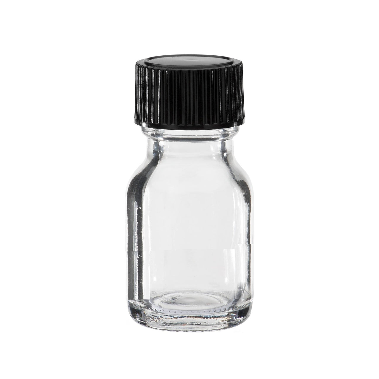 5 ml Clear Boston Round Glass Bottle With Black Cap1.39Fusion Flavours