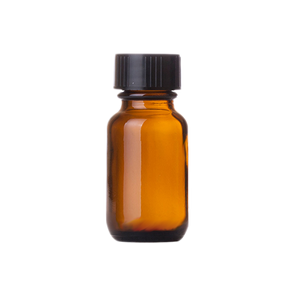 Dropper Bottles5 ml Amber Boston Round Glass Bottle w/ Black Cap