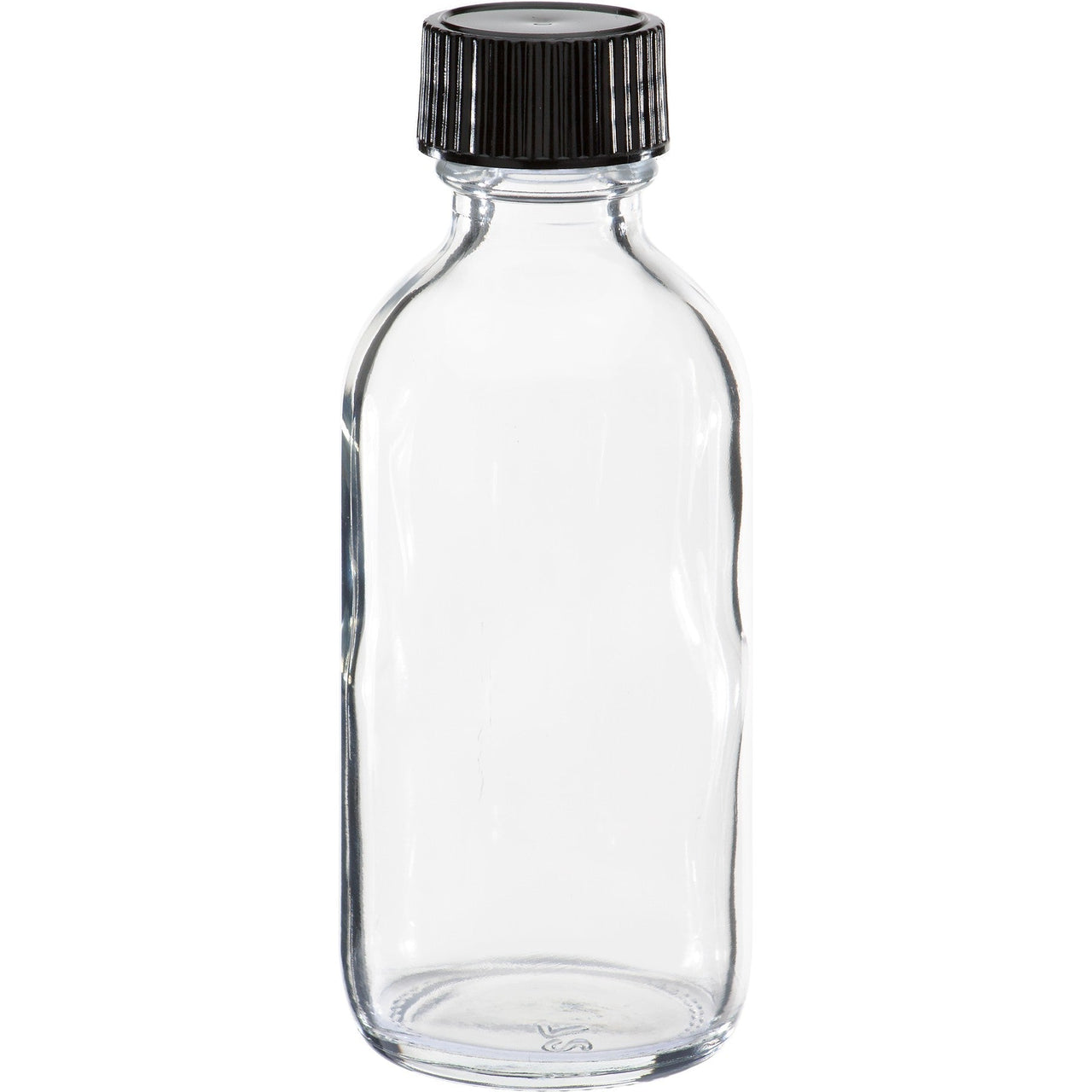 60 ml Clear Boston Round Glass Bottle With Black Cap1.79Fusion Flavours