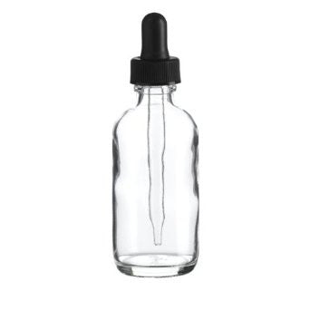 Dropper Bottles60 ml Clear Boston Round Glass Dropper Bottle