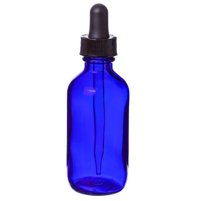 Dropper Bottles60ml Cobalt Blue Boston Round Glass Dropper Bottle