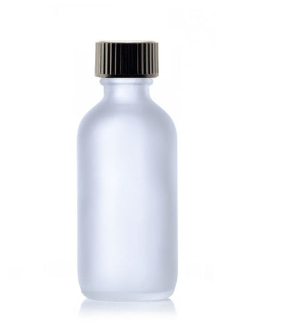 Dropper Bottles60 ml Frosted Boston Round Glass Bottle With Black Cap