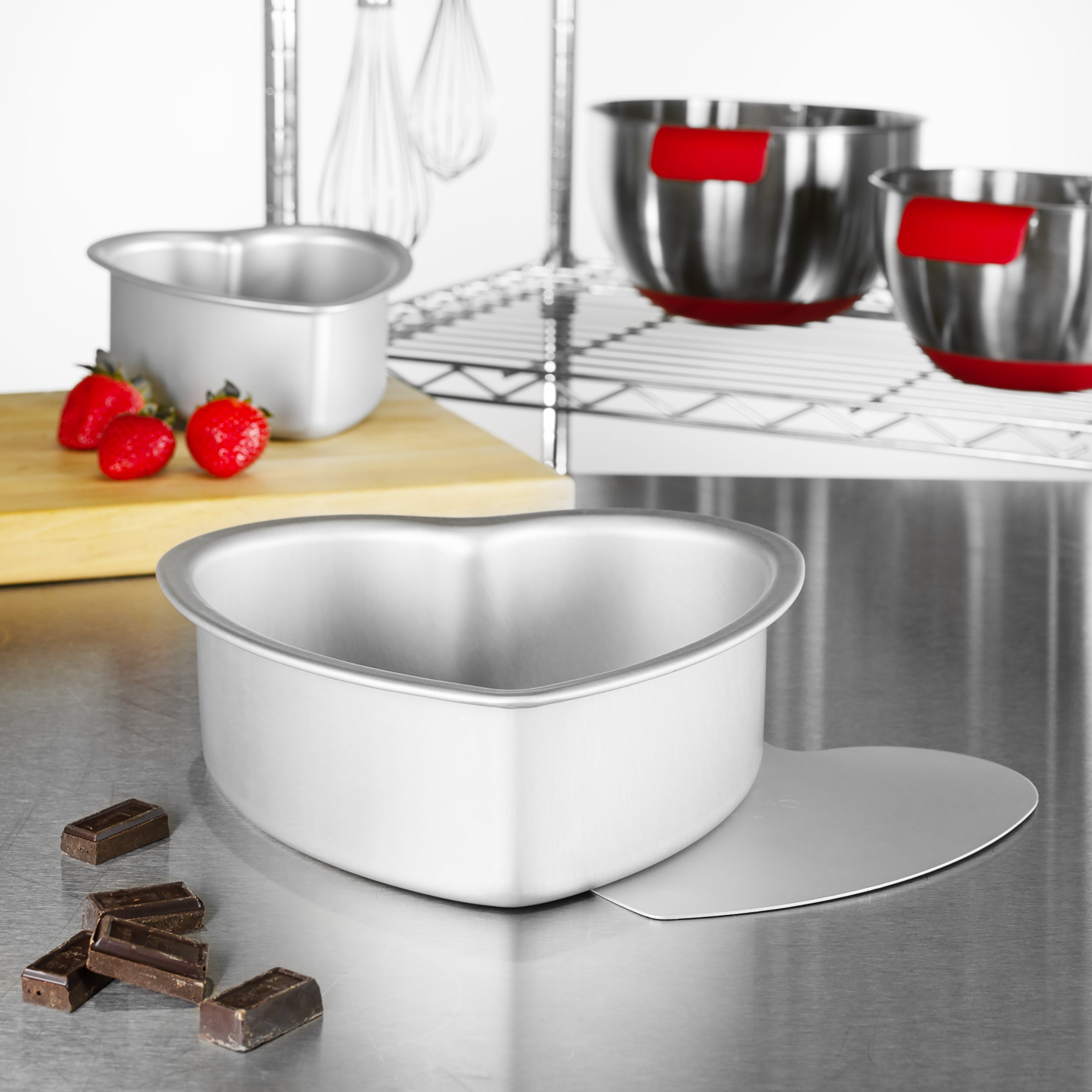 Fat Daddio sAnodized Aluminum Heart Cake Pan with Removable Bottom Fusion Flavours