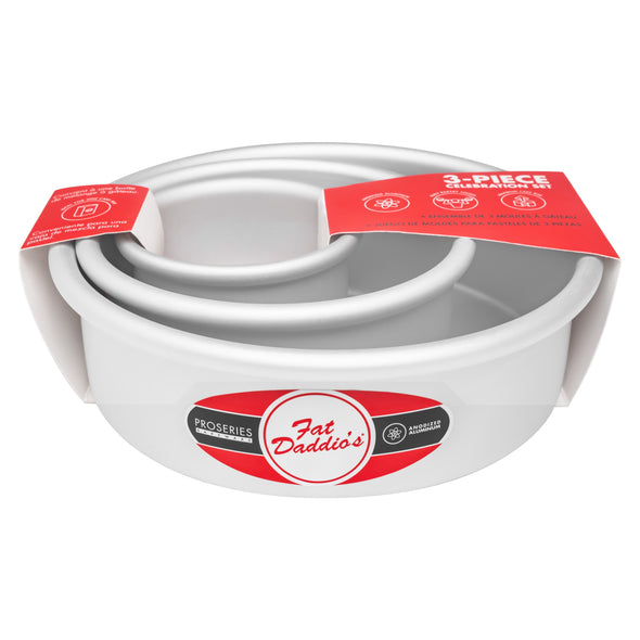 BakewareAnodized Aluminum Round Pan 2 inch depth - Set 3
