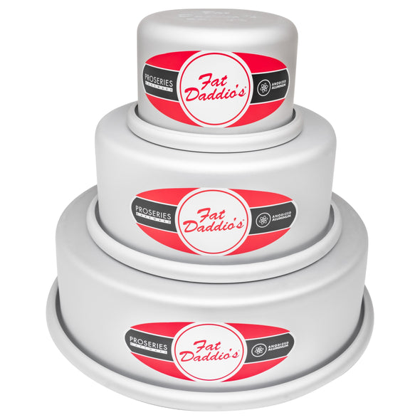 BakewareAnodized Aluminum Round Pan 2 inch depth - Set 3