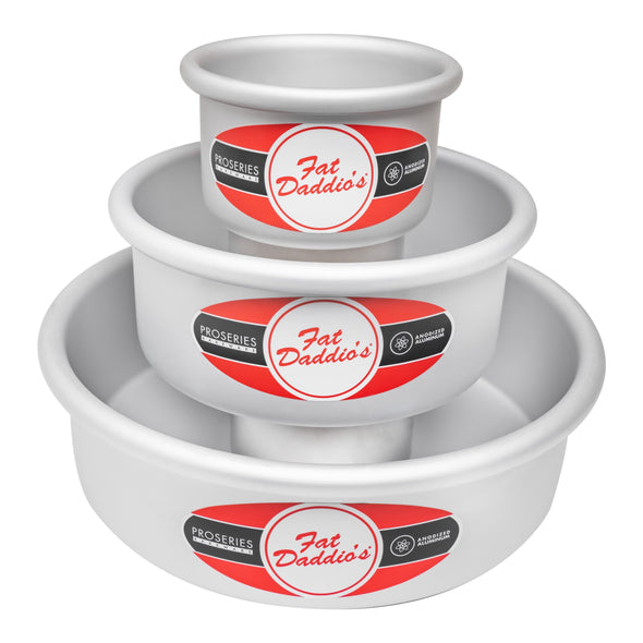 BakewareAnodized Aluminum Round Pan 2 inch depth - Set 3